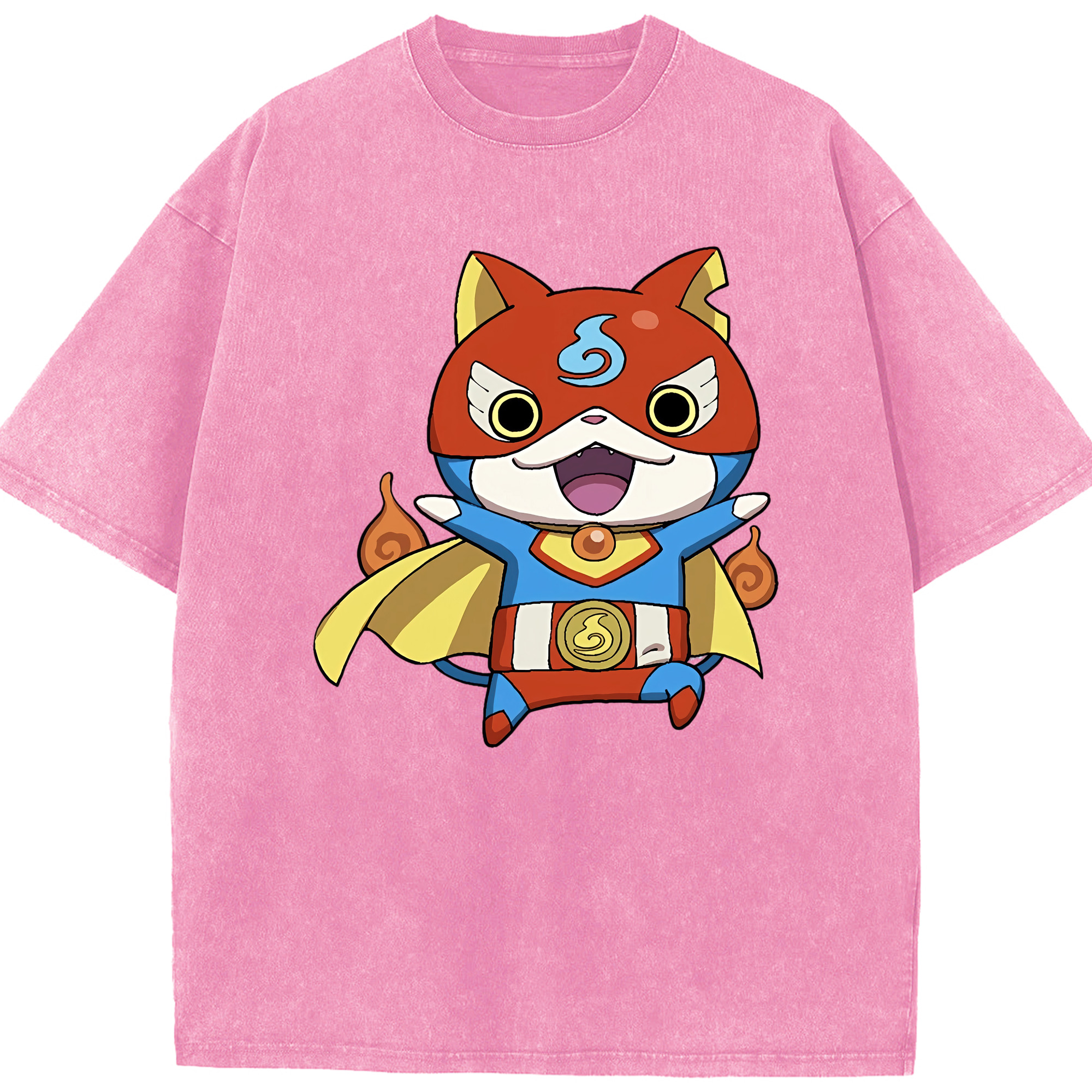 （画像用） 妖怪ウォッチ Yo-kai Watch 綿100% ヴィンテージ風 半袖Tシャツ（フロントプリント）